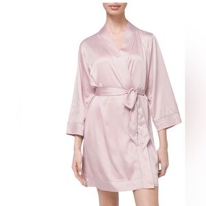 White House Black Market Short Satin Robe- Size XS
